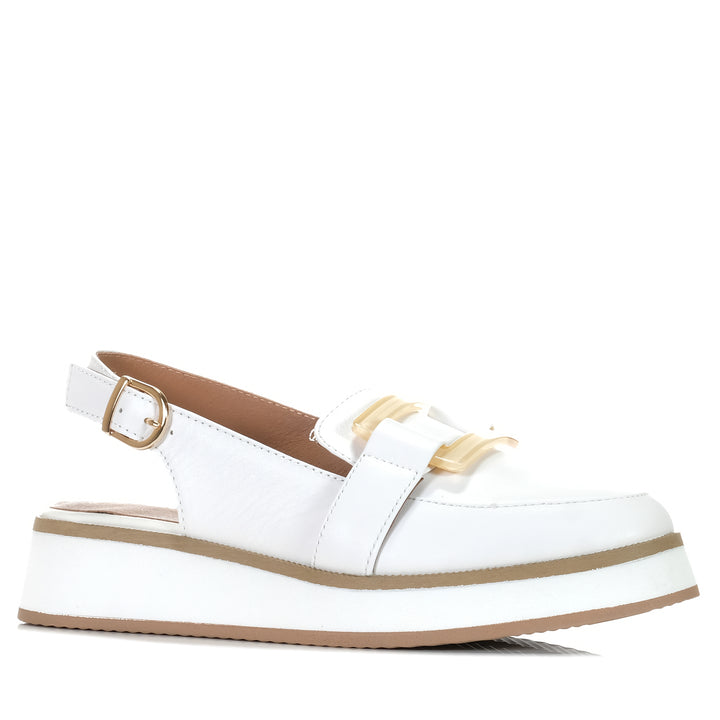 Alfie & Evie Quavo White, Womens, Alfie & Evie, flats, loafer, shoes, white, womens