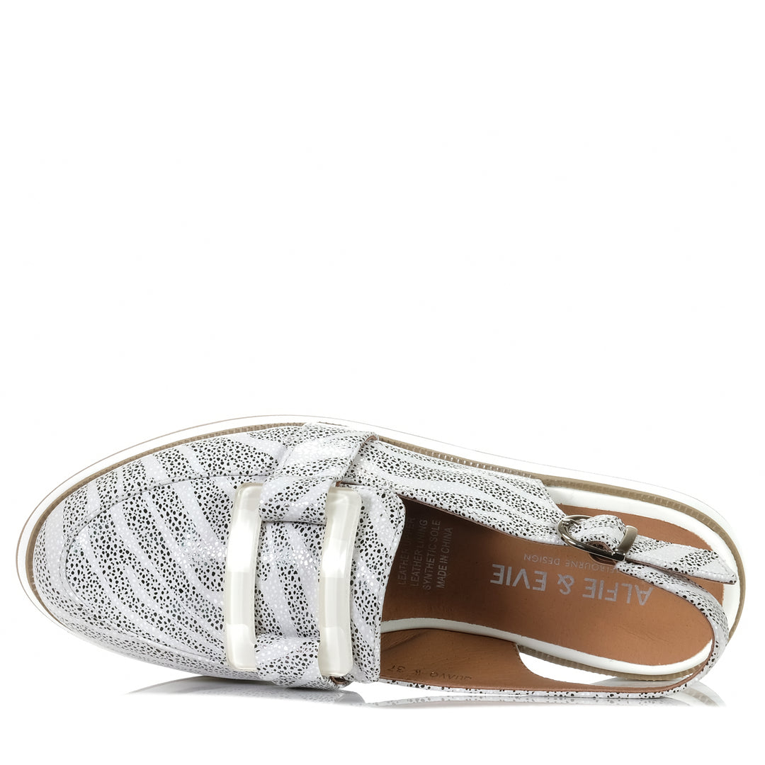 Alfie & Evie Quavo Zebra, Womens, alfie & evie, flats, loafer, multi, shoes, white, womens