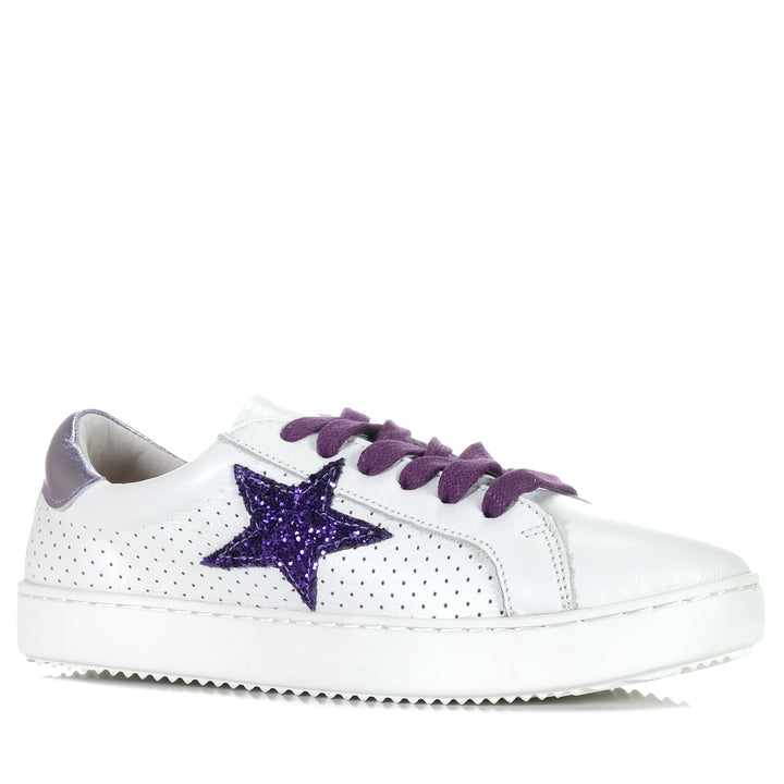 Alfie & Evie Valdo White/Purple, 36 EU, 37 EU, 38 EU, 39 EU, 40 EU, 41 EU, 42 EU, alfie & evie, low-tops, sneakers, white, womens