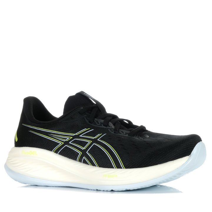 Asics Gel-Cumulus 26 Wide (2E) Black/Safety Yellow, asics, black, mens, running, sports, wide