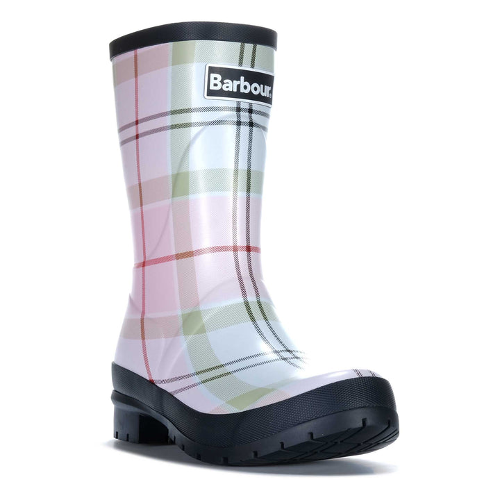 Barbour Banbury Mid Wellington Cherry Blossom Tartan Womens Boots