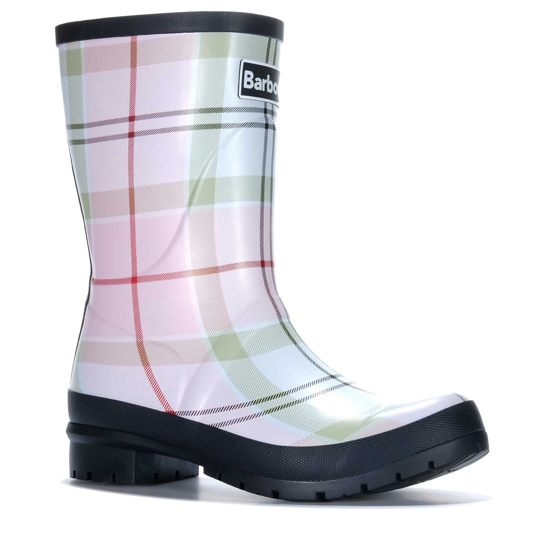 Barbour Banbury Mid Wellington Cherry Blossom Tartan Womens Boots