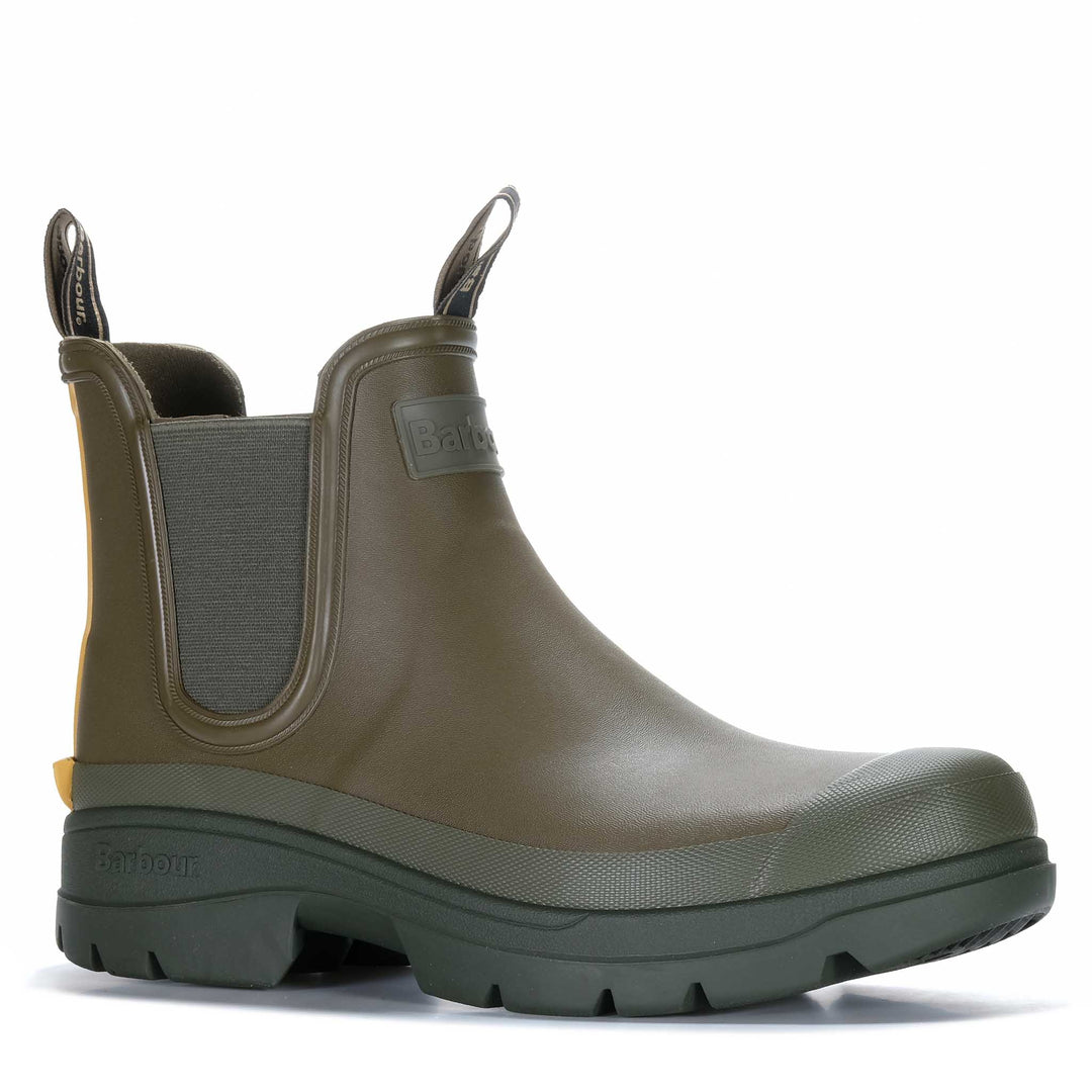 Barbour Nimbus Chelsea Wellingtons Olive/Ochre Mens Boots