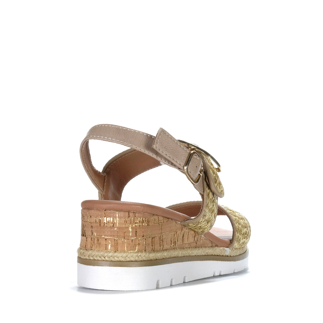 Bay Lane Ranch Gold Raffia Womens Sandals