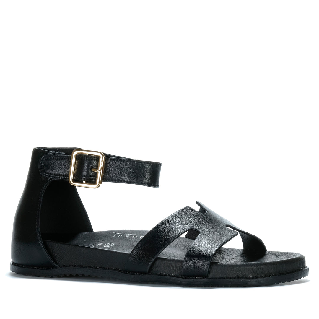 Bay Lane Ziggy Black Womens Sandals