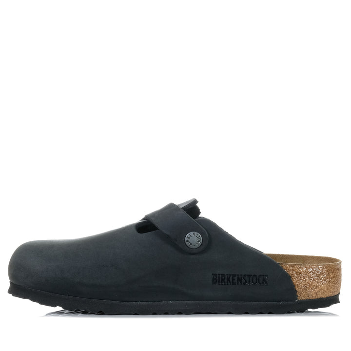 Birkenstock Boston Oiled Leather Black, 36 EU, 37 EU, 38 EU, 39 EU, 40 EU, 41 EU, 42 EU, 43 EU, 44 EU, 45 EU, 46 EU, Birkenstock, black, casual, flats, mens, sandals, unisex, wide, womens