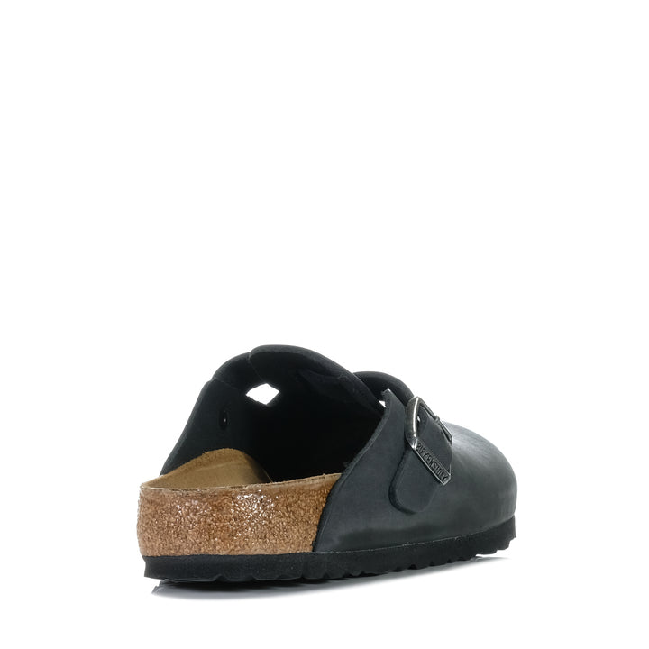 Birkenstock Boston Oiled Leather Black, 36 EU, 37 EU, 38 EU, 39 EU, 40 EU, 41 EU, 42 EU, 43 EU, 44 EU, 45 EU, 46 EU, Birkenstock, black, casual, flats, mens, sandals, unisex, wide, womens