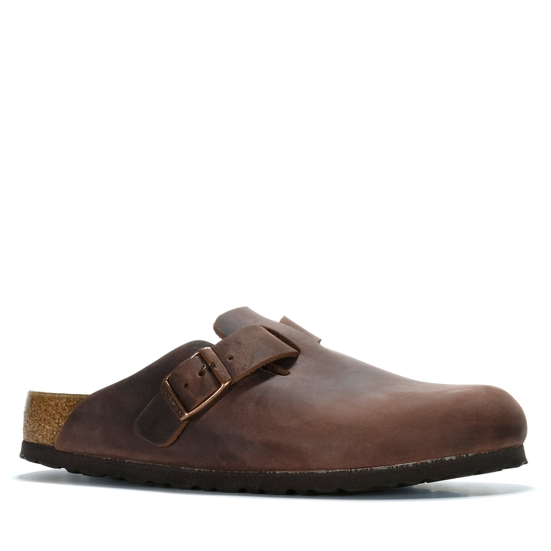 Birkenstock Boston Oiled Leather Habana Unisex Sandals