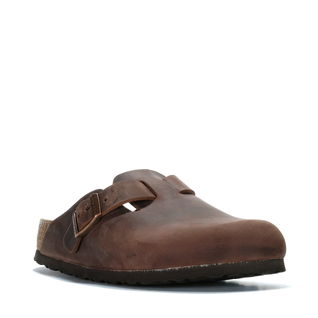 Birkenstock Boston Oiled Leather Habana Unisex Sandals