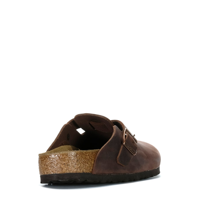 Birkenstock Boston Oiled Leather Habana Unisex Sandals