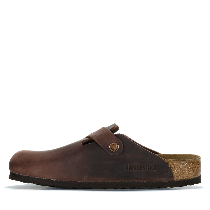 Birkenstock Boston Oiled Leather Habana Unisex Sandals