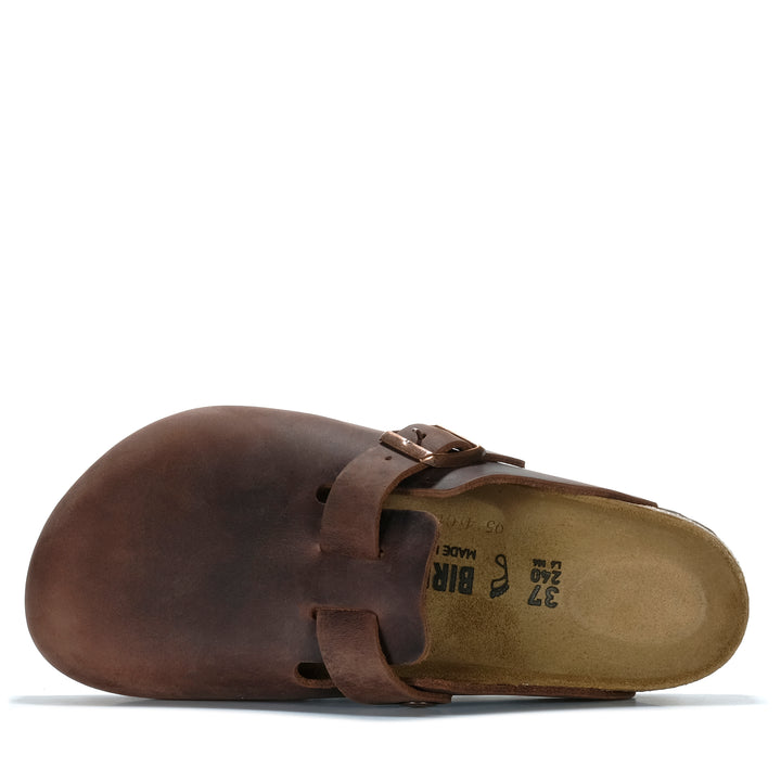 Birkenstock Boston Oiled Leather Habana Unisex Sandals