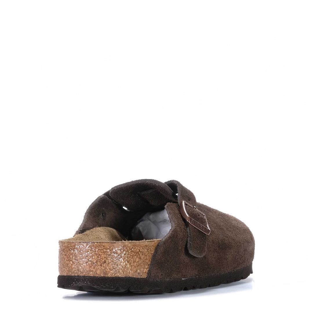 Birkenstock Boston Soft Footbed Suede Leather (Regular) Mocha