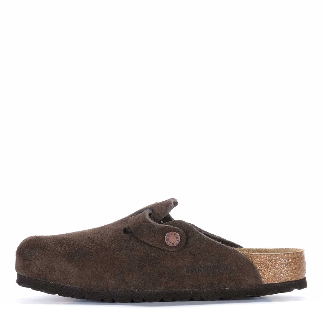 Birkenstock Boston Soft Footbed Suede Leather (Regular) Mocha