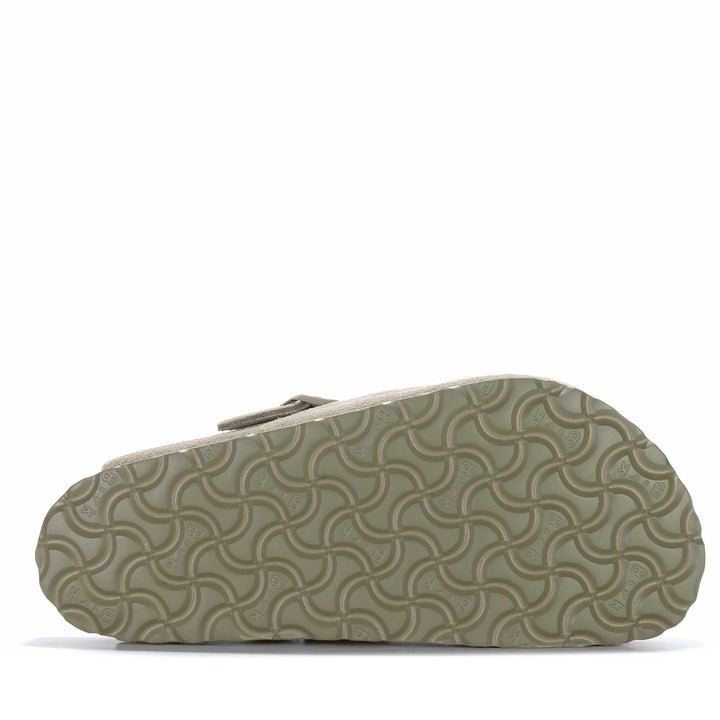 Birkenstock Boston Suede (Regular) Faded Khaki Womens Shoes