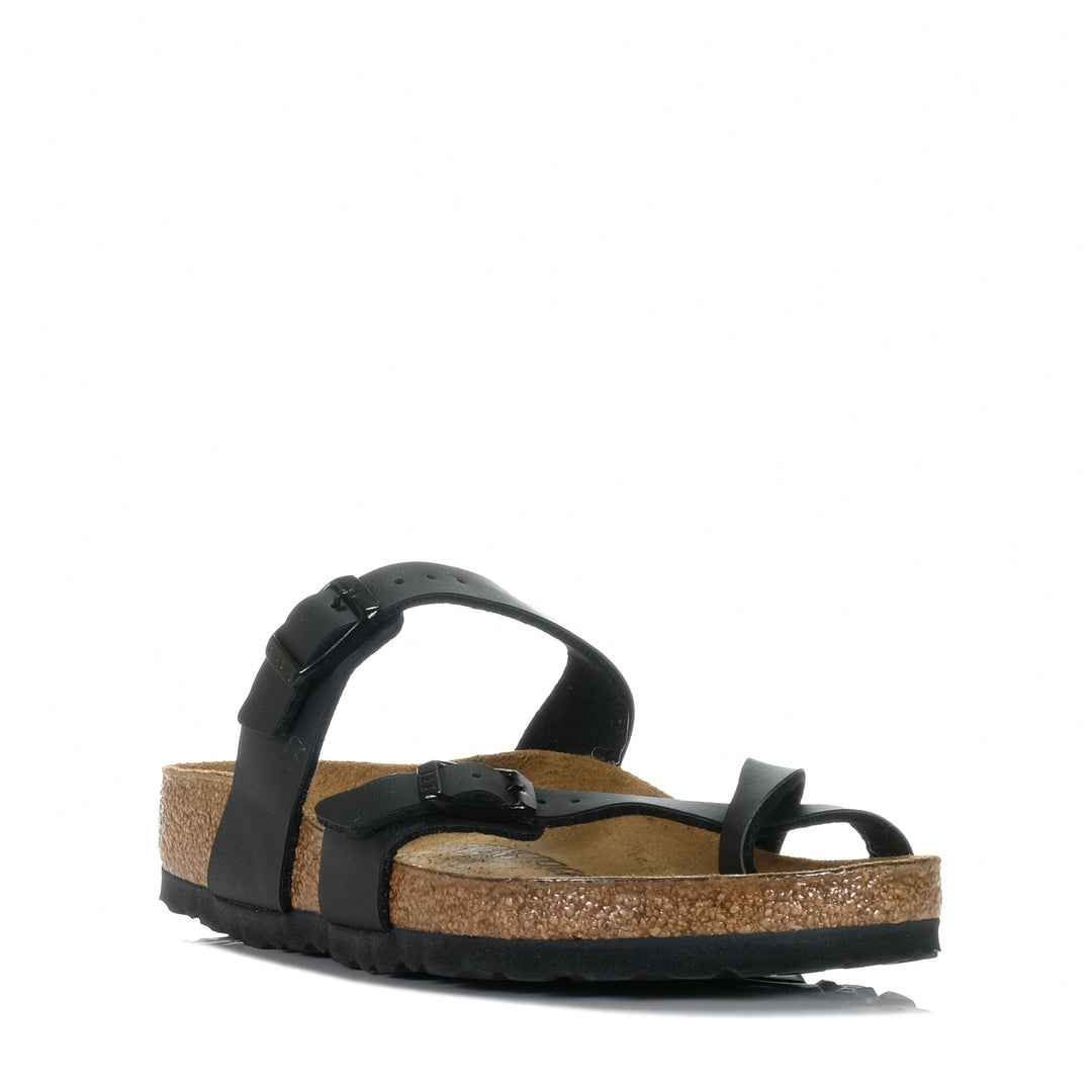 Birkenstock Mayari Birko-Flor (Regular) Black, Womens, birkenstock, black, flat, flats, sandals, wide, womens