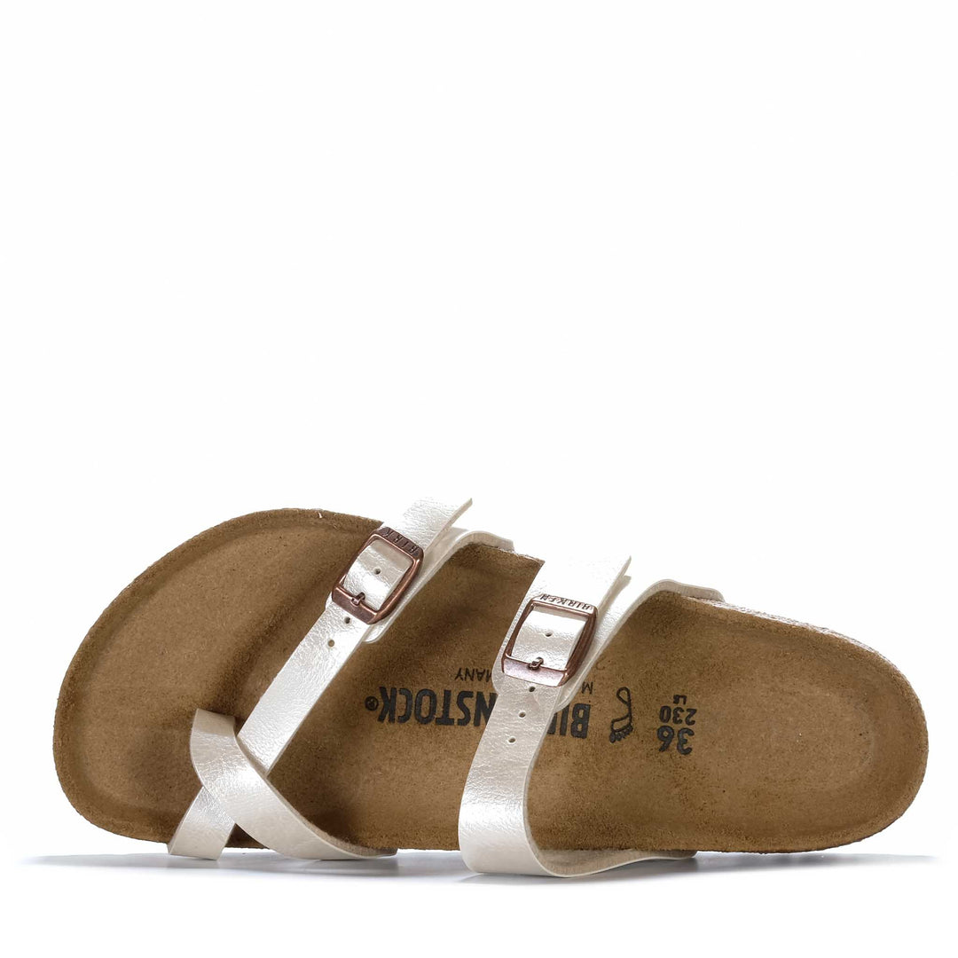 Birkenstock Mayari Birko-Flor (Regular) Pearl White Womens Sandals