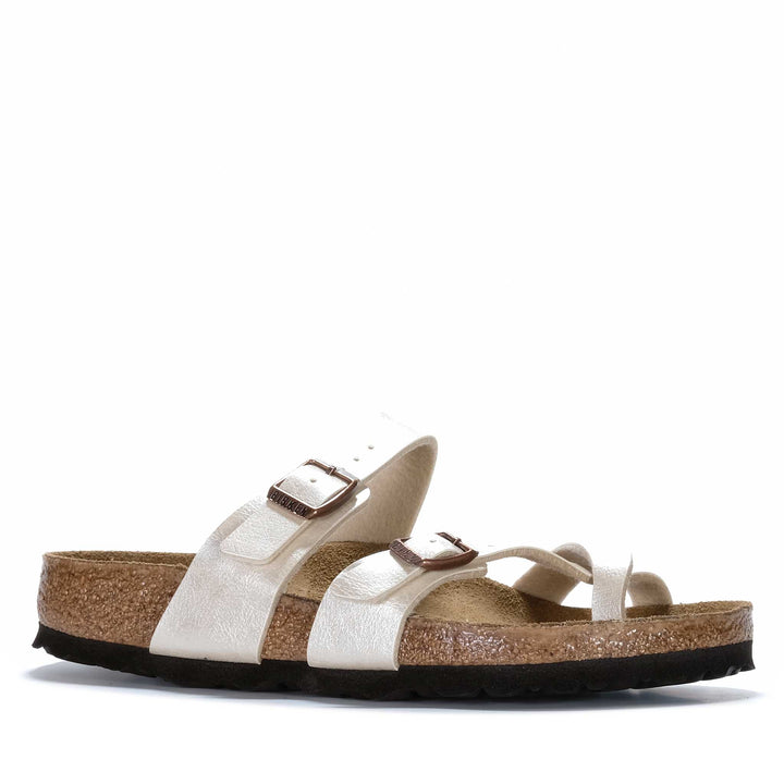 Birkenstock Mayari Birko-Flor (Regular) Pearl White Womens Sandals