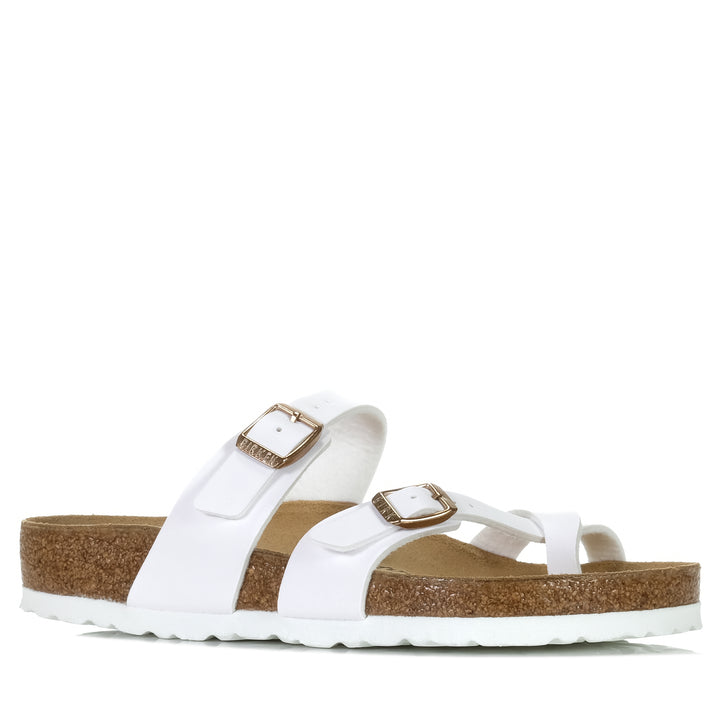 Birkenstock Mayari Birko-Flor (Regular) White, 36 EU, 37 EU, 38 EU, 39 EU, 40 EU, 41 EU, 42 EU, birkenstock, flat, flats, sandals, white, wide, womens