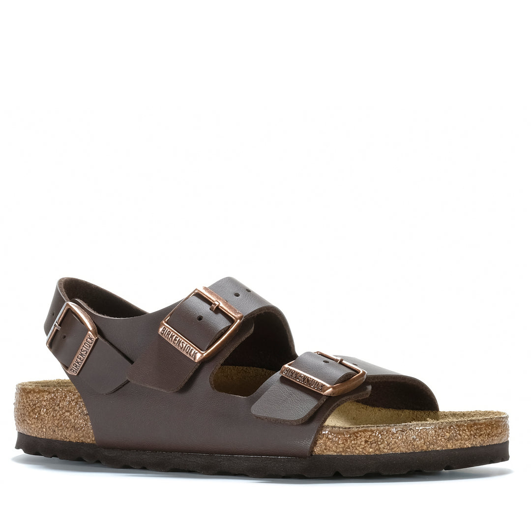 Birkenstock Milano Birko-Flor (Regular) Dark Brown Unisex Sandals
