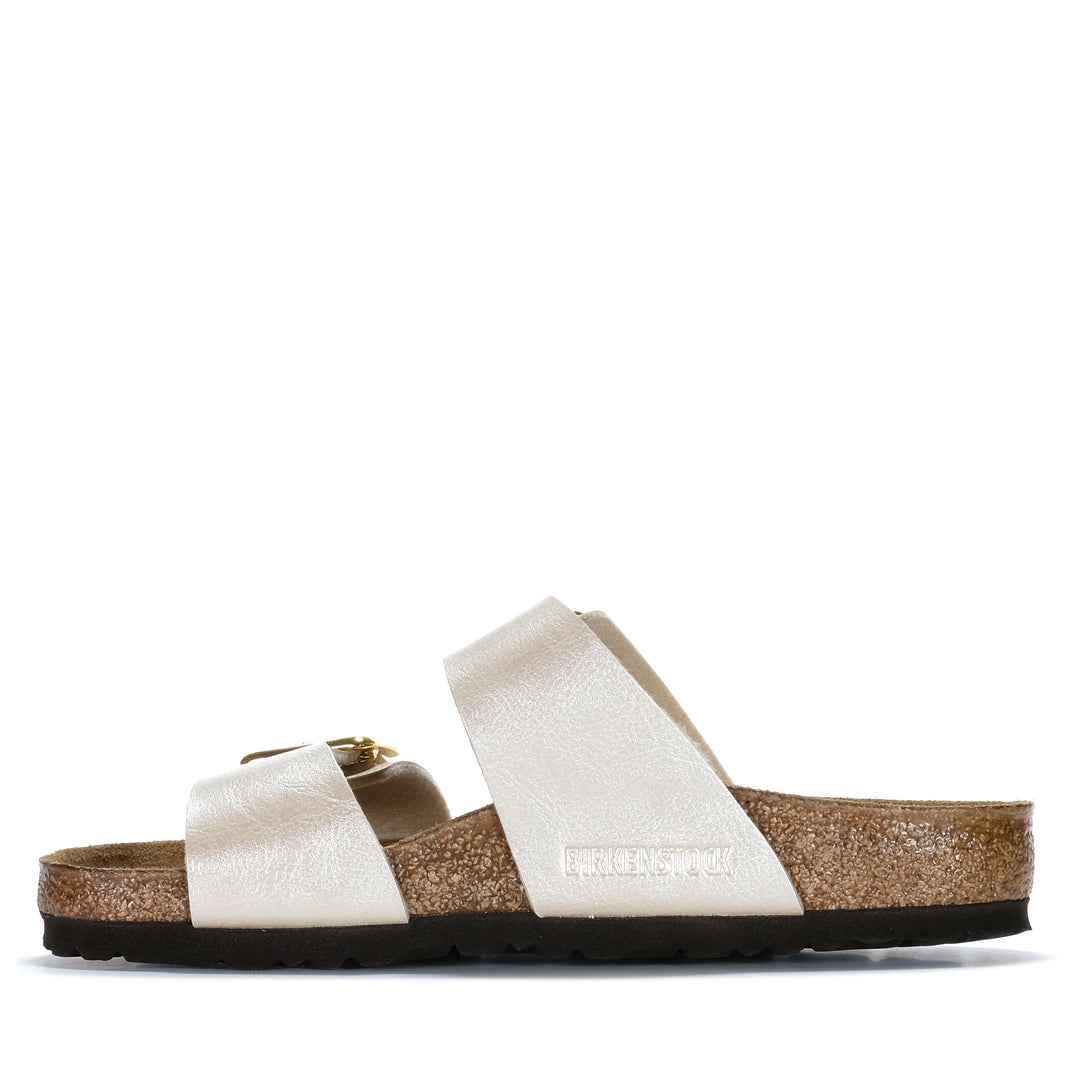 Birkenstock Sydney Cushion Buckle Graceful (Regular) Pearl White Womens Sandals