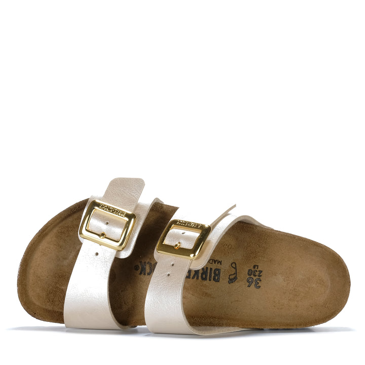 Birkenstock Sydney Cushion Buckle Graceful (Regular) Pearl White Womens Sandals