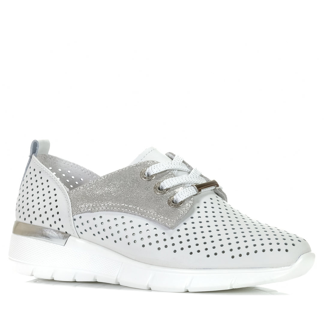 Blitz Skinside Out Glam White/Silver, 36 eu, 37 eu, 38 eu, 39 eu, 40 eu, 41 eu, blitz, feature, flats, low-tops, shoes, sneakers, white, womens