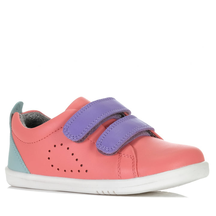 Bobux I-Walk Grass Court 640508 Ocean Coral Combo, 22 EU, 23 EU, 24 EU, 25 EU, 26 EU, Bobux, kids, multi, pink, shoes, youth