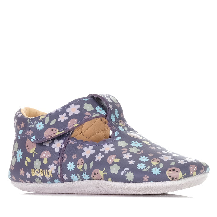 Bobux Soft Sole Meadow-BQ Grape Floral, Bobux, kids, Large, Medium, multi, purple, shoes, Small, toddler