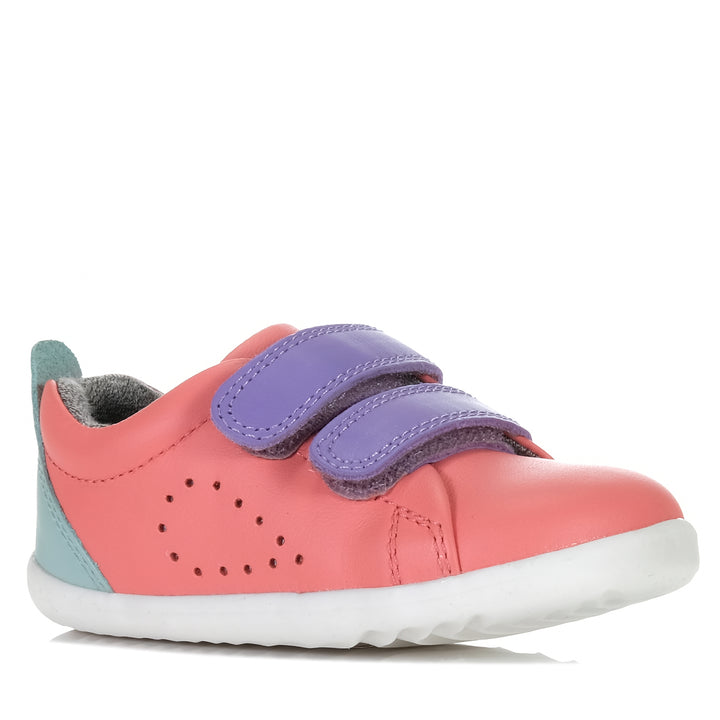 Bobux Step Up Grass Court 734208 Ocean Coral Combo, 18 eu, 19 eu, 20 eu, 21 eu, 22 eu, bobux, kids, multi, pink, shoes, toddler