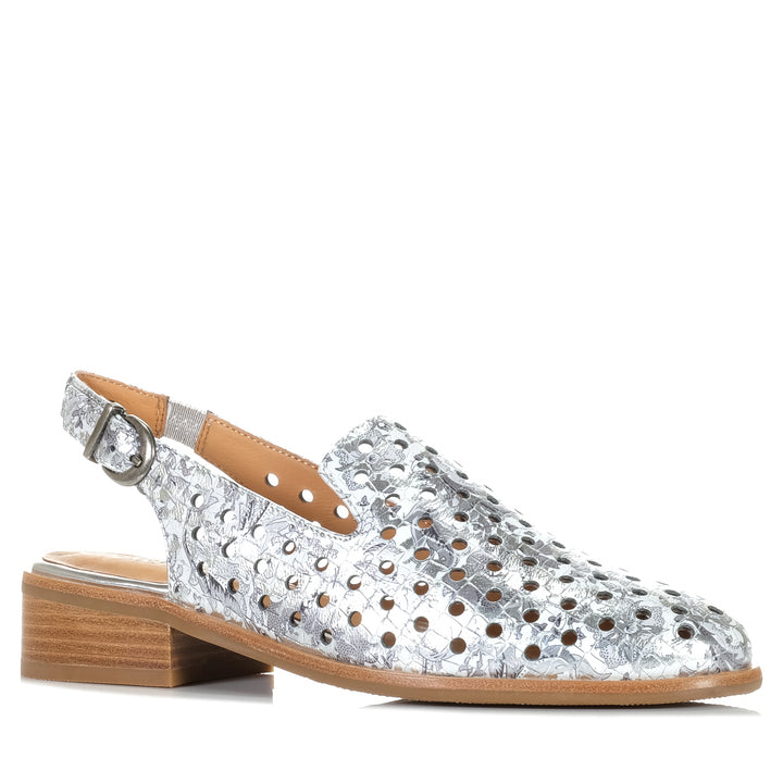 Bresley Asp Silver Dizzy, Womens, bresley, flats, heels, metallic, shoes, womens