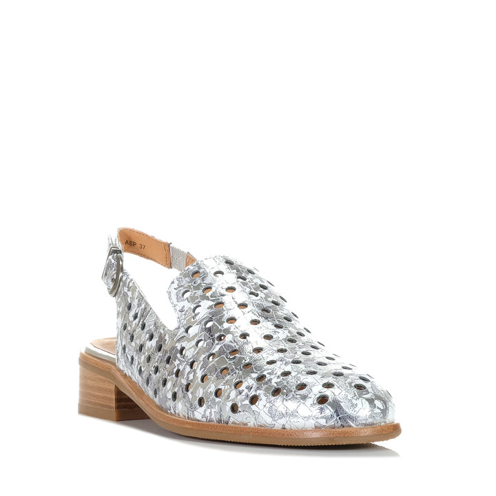 Bresley Asp Silver Dizzy, Womens, bresley, flats, heels, metallic, shoes, womens