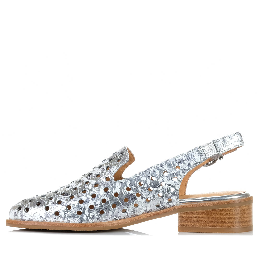 Bresley Asp Silver Dizzy, Womens, bresley, flats, heels, metallic, shoes, womens