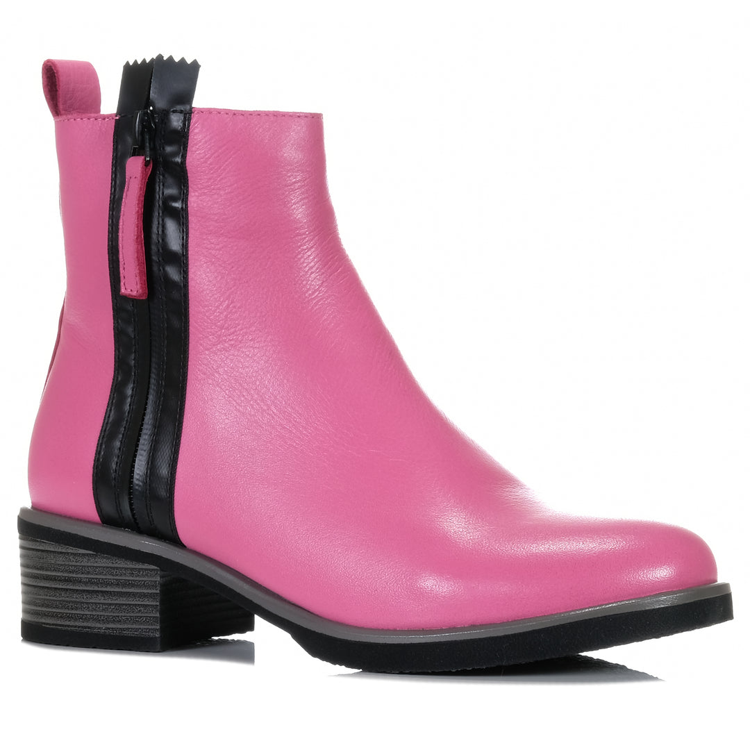 Bresley Dipak Hot Pink/Black, 37 eu, 38 eu, 39 eu, 40 eu, 41 eu, ankle boots, boots, bresley, multi, pink, womens