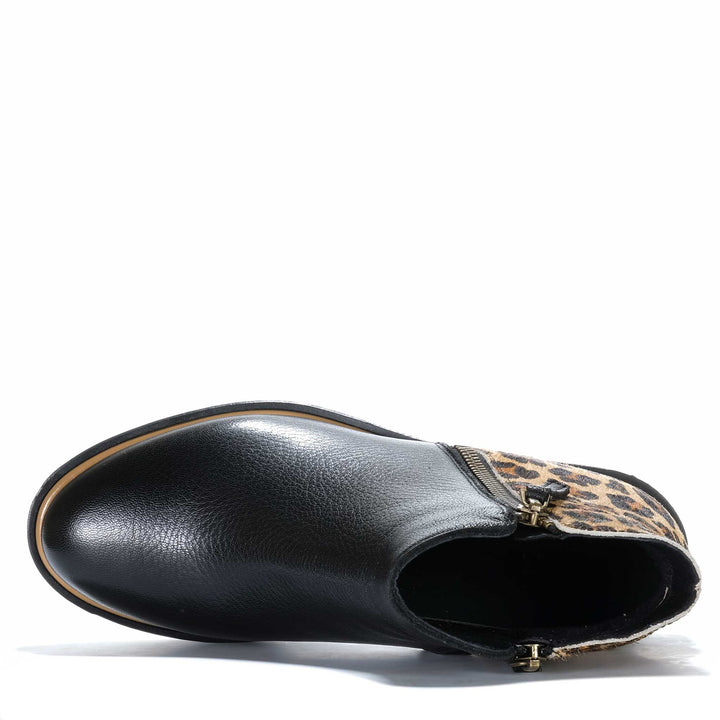 Bresley Driscol Black/Leopard Womens Boots