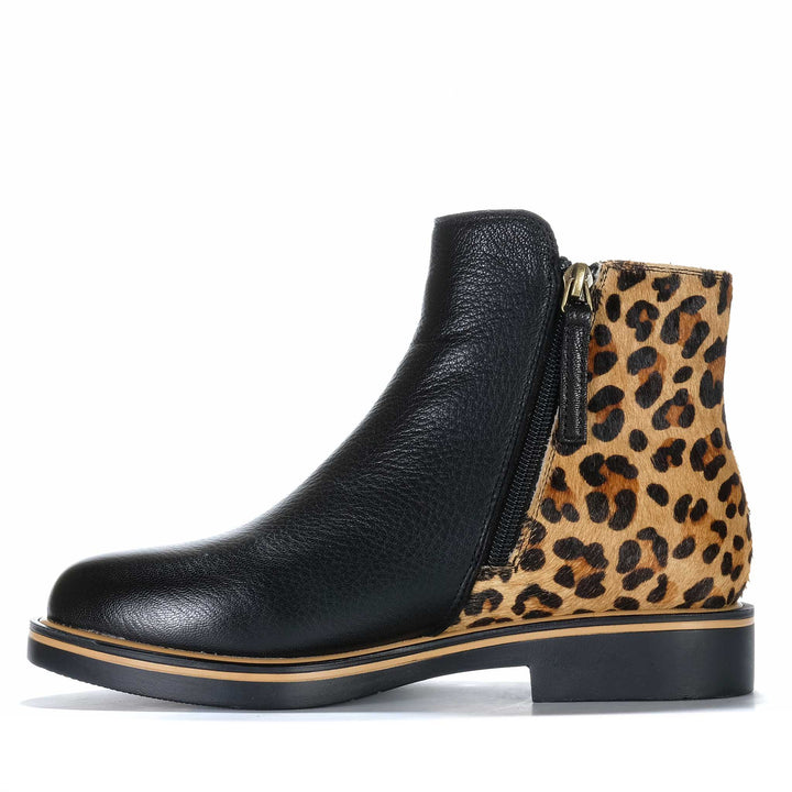 Bresley Driscol Black/Leopard Womens Boots