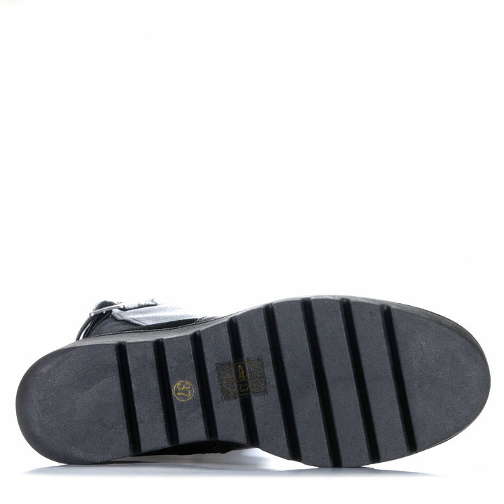 Bresley Panzy Black Mix Womens Boots