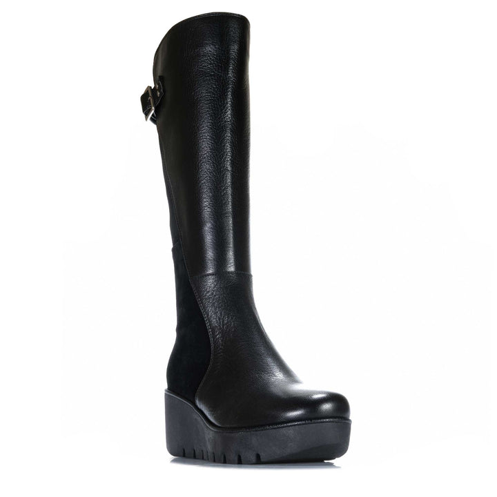 Bresley Panzy Black Mix Womens Boots