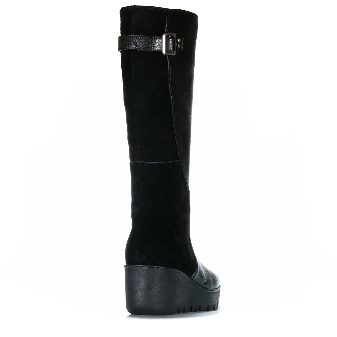 Bresley Panzy Black Mix Womens Boots