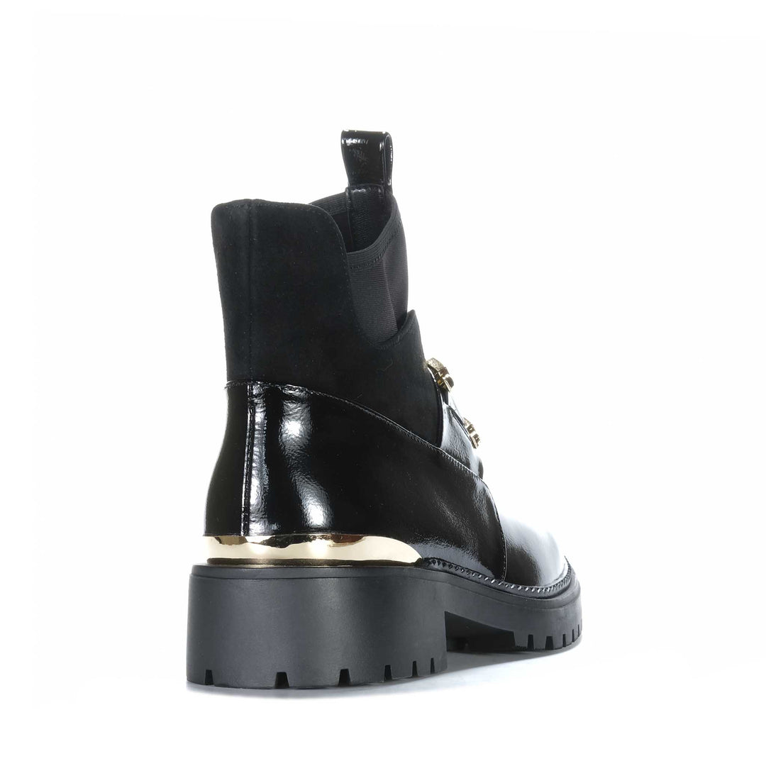 Bresley Parish Black/Gold Womens Boots