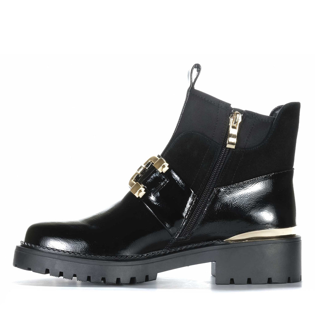 Bresley Parish Black/Gold Womens Boots