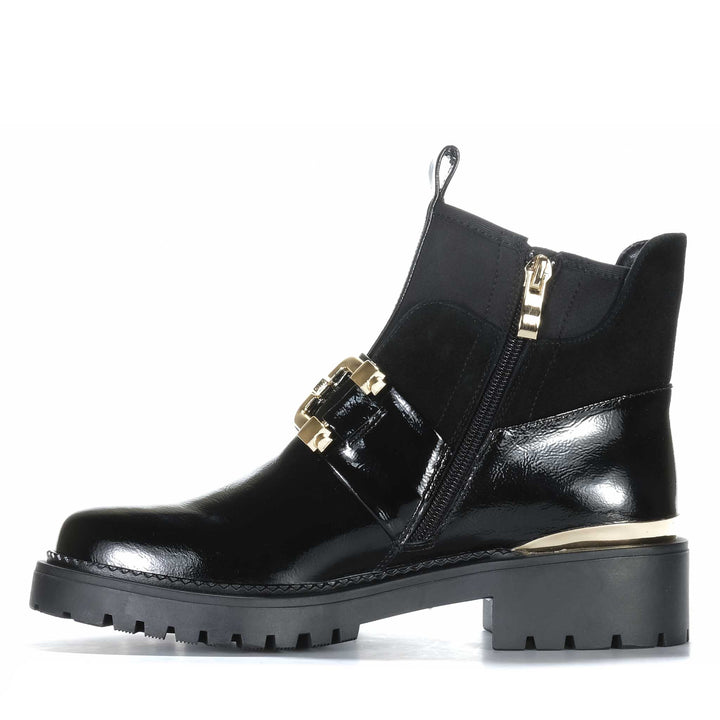 Bresley Parish Black/Gold Womens Boots