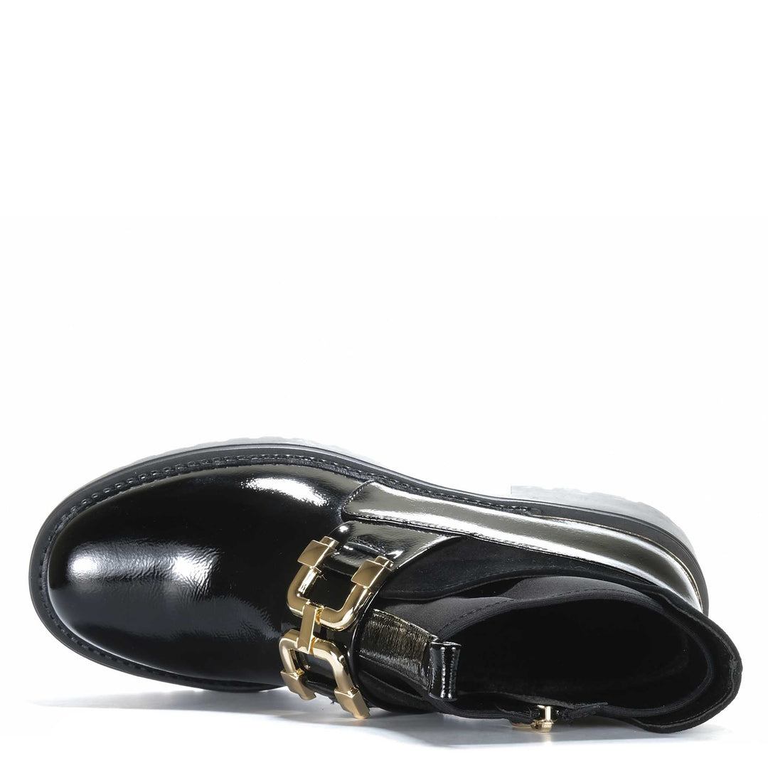 Bresley Parish Black/Gold Womens Boots