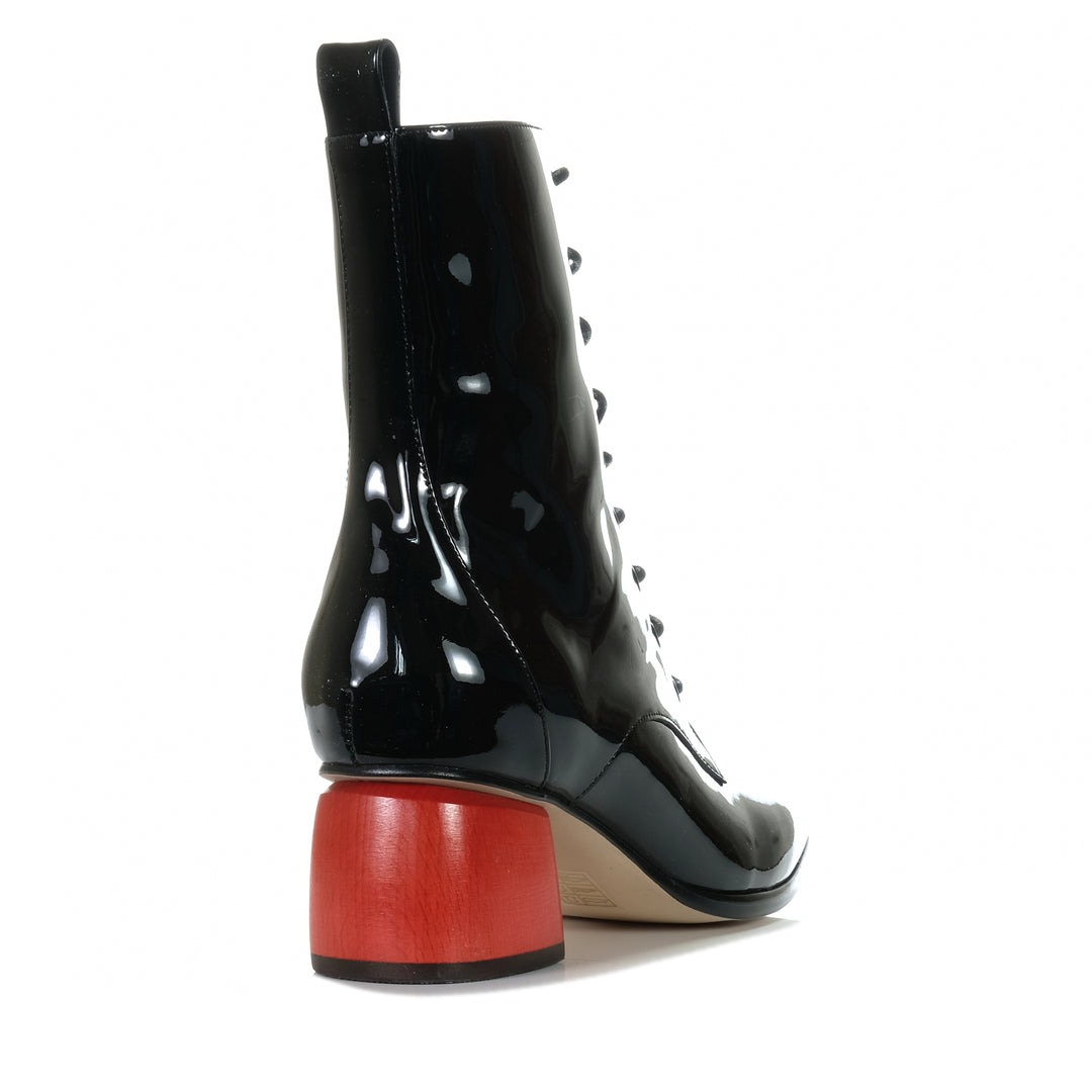 Bresley Pringle Black Patent/Red, 37 eu, 38 eu, 39 eu, 40 eu, 41 eu, ankle boots, black, boots, bresley, womens