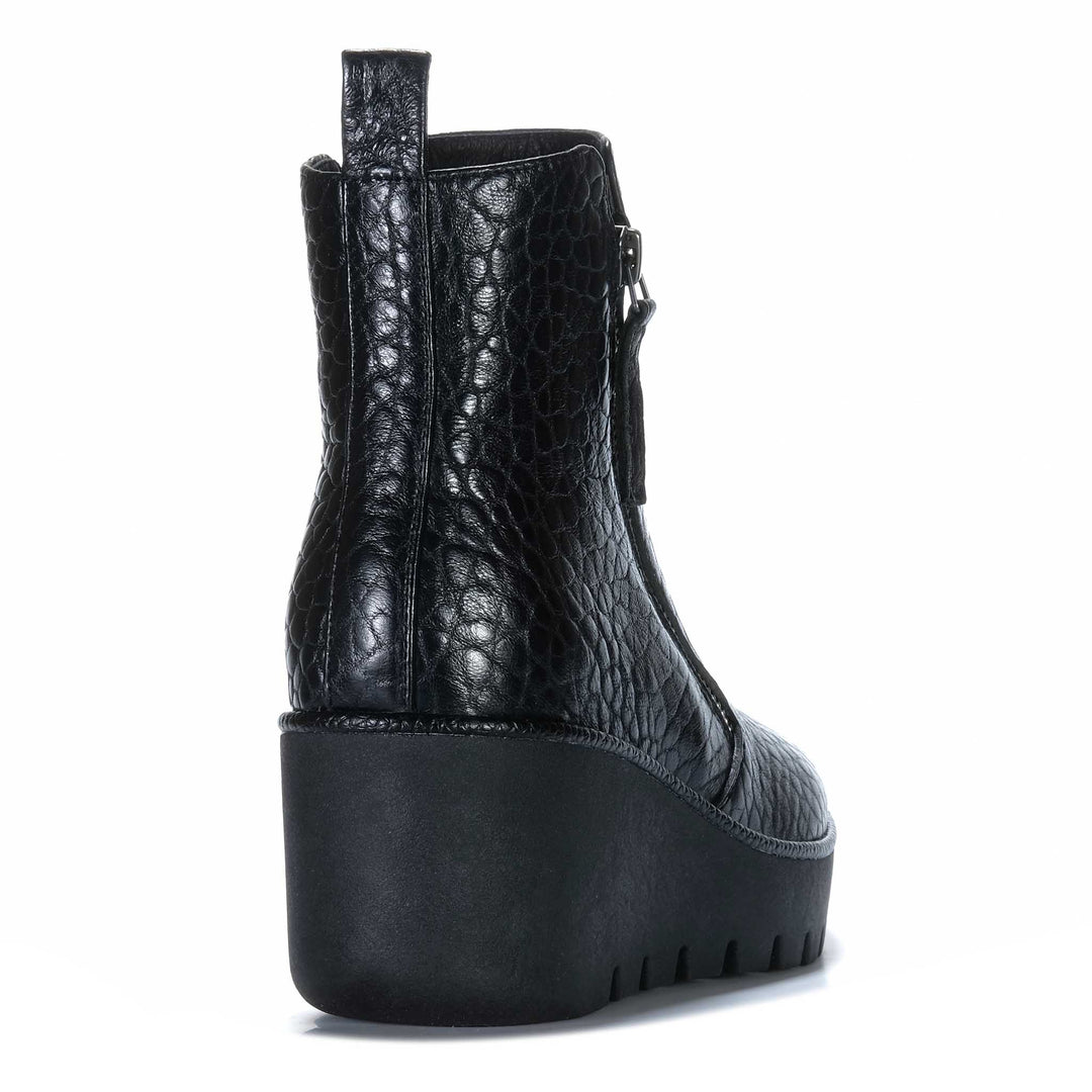 Bresley Puzzle Black Bubble Womens Boots