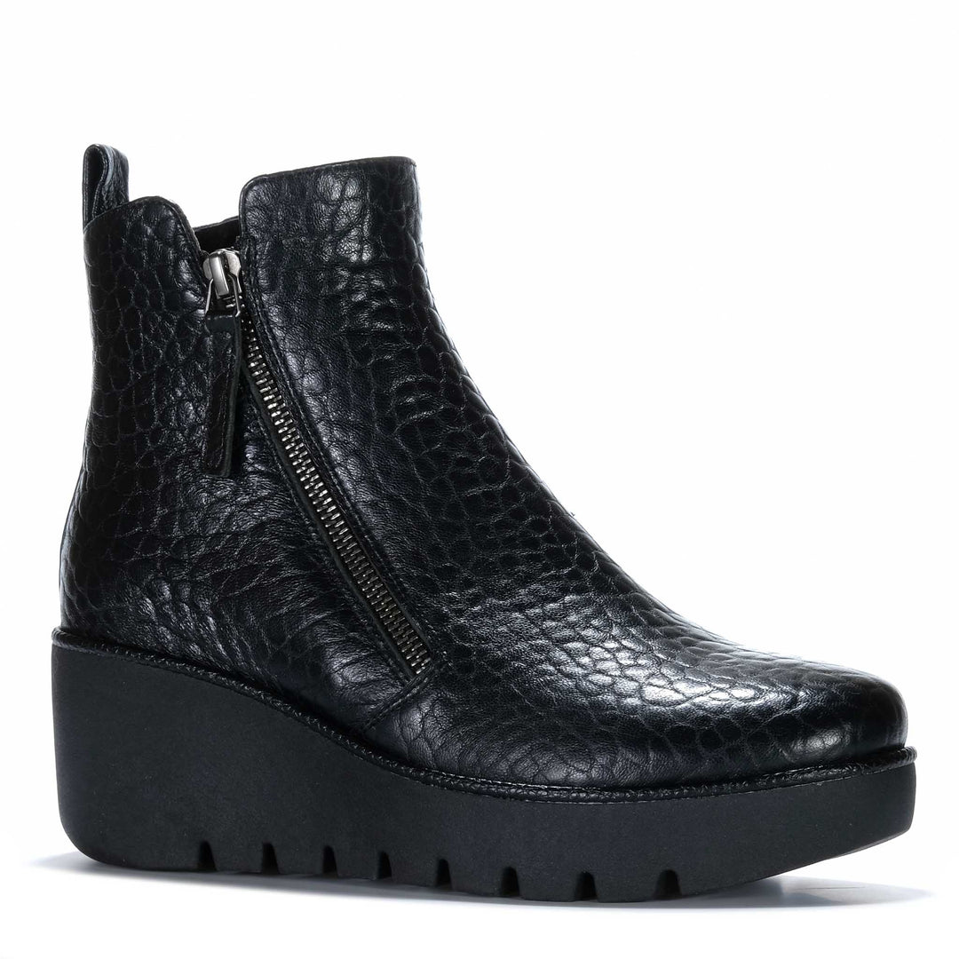 Bresley Puzzle Black Bubble Womens Boots