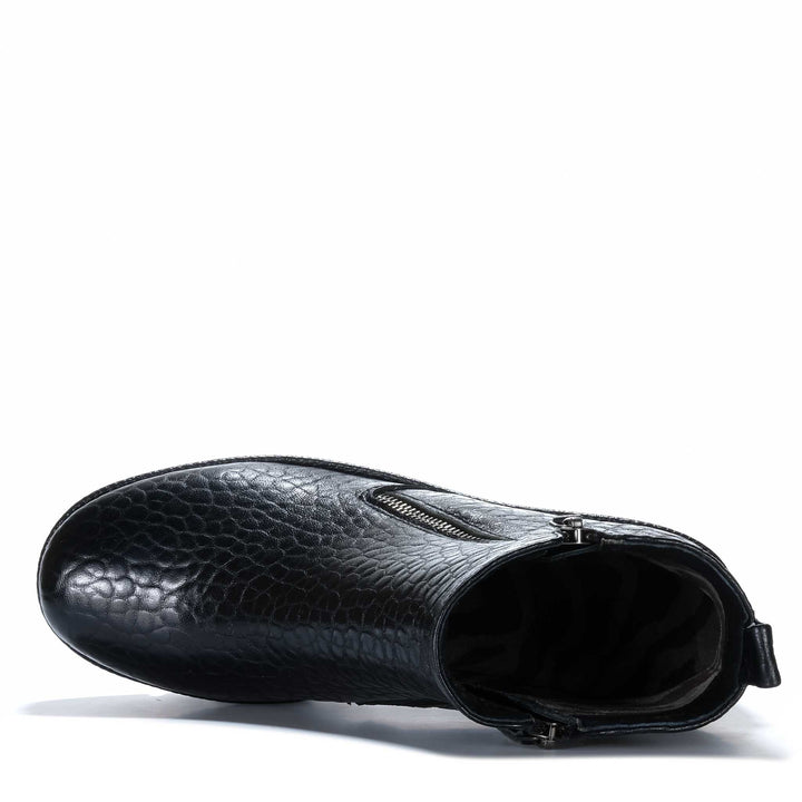 Bresley Puzzle Black Bubble Womens Boots