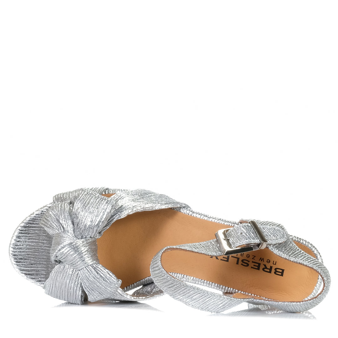 Bresley Sam Silver, Womens, bresley, heels, metallic, sandals, womens