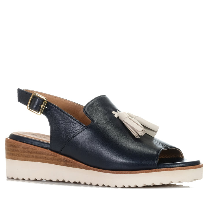 Bresley Smokey Navy, Womens, blue, bresley, flats, sandals, womens