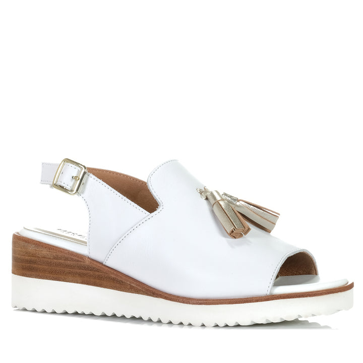 Bresley Smokey White, Womens, Bresley, flats, sandals, white, womens